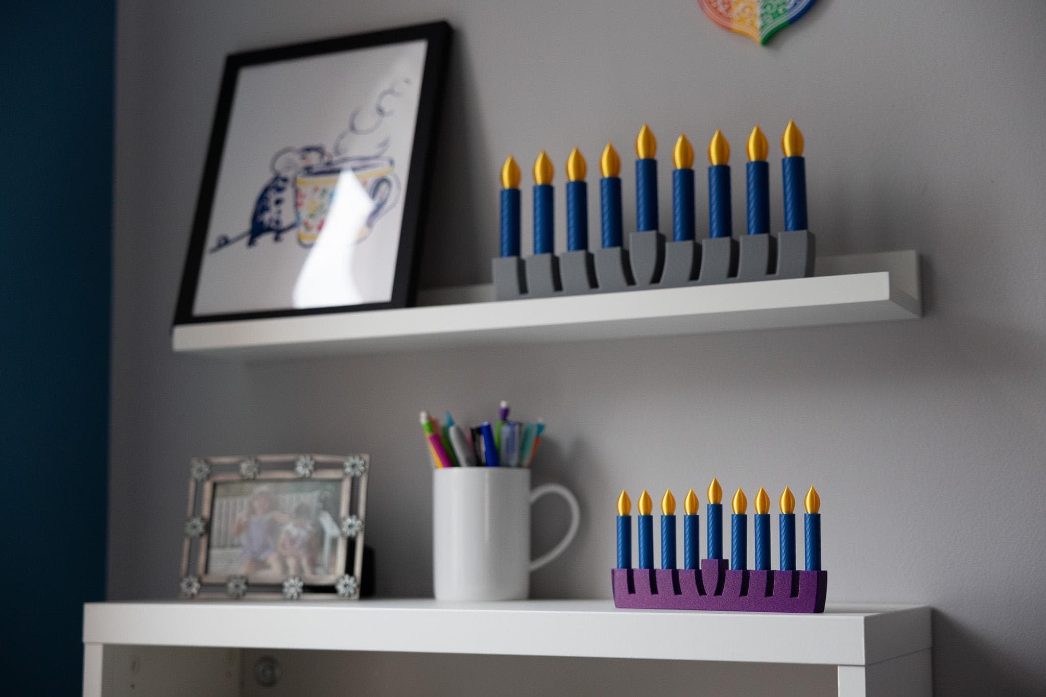 Flameless Hanukkah Menorah — Kid-Safe Chanukiah