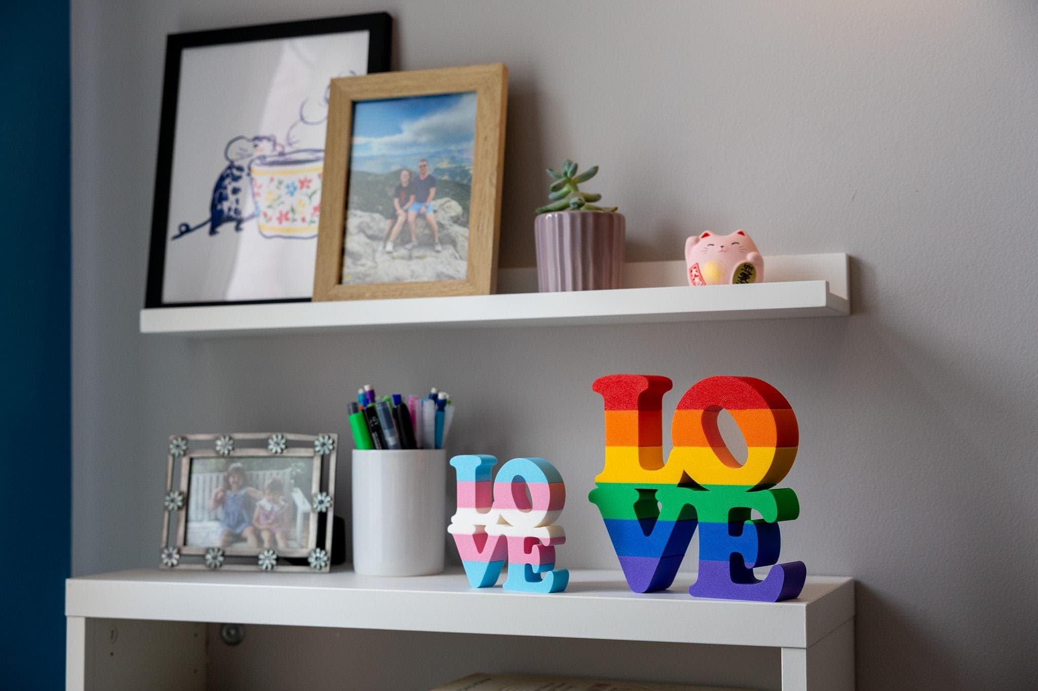 Featured: LOVE sculpture in pride rainbow colors