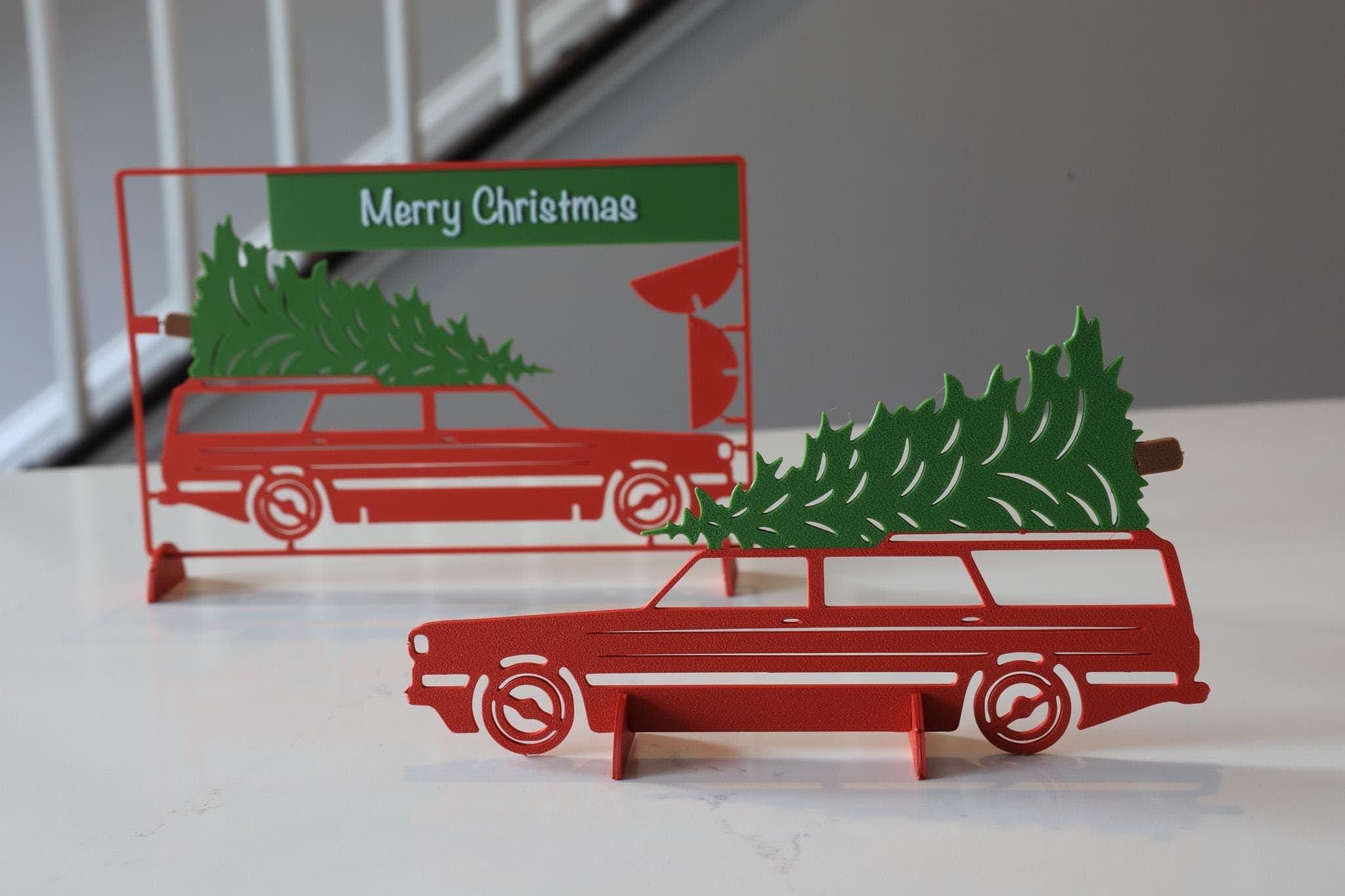 Vintage Station Wagon Christmas Card — 4-Pack thumbnail 2
